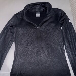 Women’s Nike Dri-Fit Black Snakeskin Quarter Zip